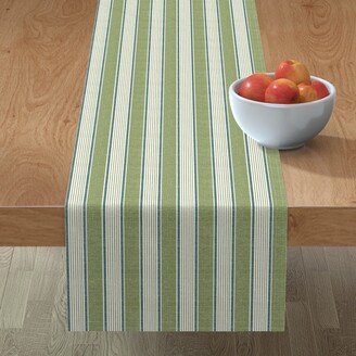 Table Runners: Greenery Stripe - Multi Table Runner, 108X16, Green