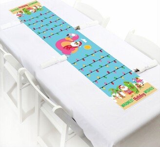 Big Dot of Happiness Tropical Christmas - Petite Beach Santa Holiday Party Paper Table Runner - 12 x 60 inches