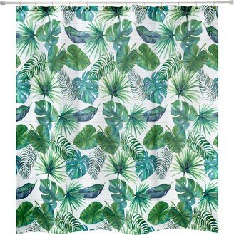 Viva Palm Printed Shower Curtain, 72