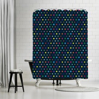 71 x 74 Shower Curtain, Dots by Joe Van Wetering