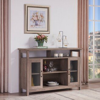 Tatayosi Three-tier sideboard with two double cabinets in Grey Wash