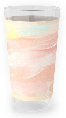 Outdoor Pint Glasses: Paint Dabs - Peach Outdoor Pint Glass, Pink