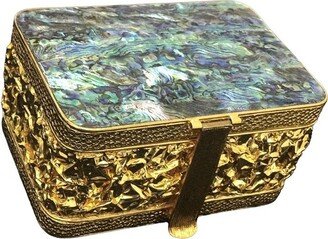 Tiramisu Rectangular Jewelry Box With Abalone Shell