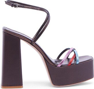 Haus Of Honey Wannabe Colorblock Leather Platform Sandals