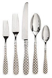 Mackenzie-Childs 5 Piece Check Flatware Place Setting