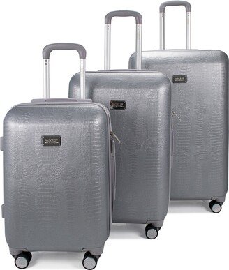 Snakeskin Expandable Luggage Set, 3 Piece