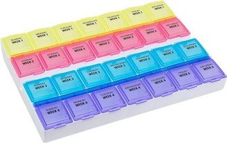 Ezy Dose Monthly (28-Day) Pill Organizer, Daily Compartments (Large)