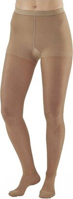 Ames Walker AW Style 15 Women's Sheer Support 15-20 mmHg Compression Pantyhose Beige Queen Plus