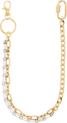 SSENSE Exclusive Gold & Silver Crystal Pants Keychain-AA