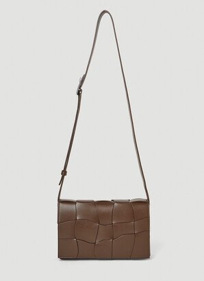 Waved Cassette Crossbody Bag - Man Crossbody Bags Brown One Size