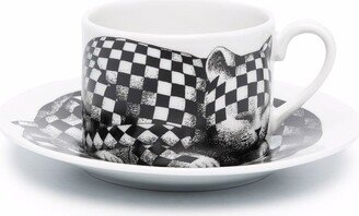 Graphic-Print Porcelain Tea Set
