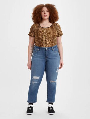 Boyfriend Women's Jeans (Plus Size) - Worn In Indigo