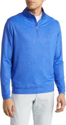 Perth Botanical Print Performance Stretch Half Zip Pullover