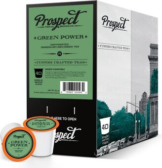 Prospect Tea Co Prospect Tea Green Power Caffeinated Tea Pods Compatible Keurig 2.0, 40 Count