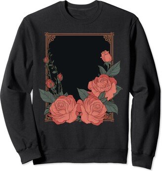 Rose flower for Rose women and men Stylish Geometric Shapes with Rose Sweatshirt