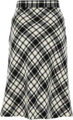 Checked Midi Skirt