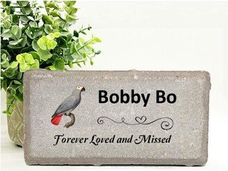 African Grey Memorial Stone -Loss Of Pet- Bird Sympathy Gift - Pet Loss Gifts Keepsake