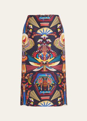 Printed Pencil Skirt