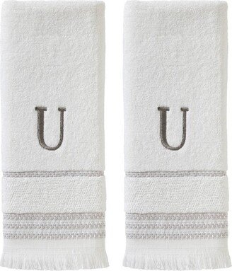 2pc Casual Monogram 'U' Hand Towels
