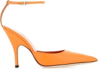 Ankle Strap Pointed-Toe Pumps