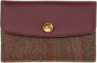 Essential Paisley Printed Foldover-Top Wallet