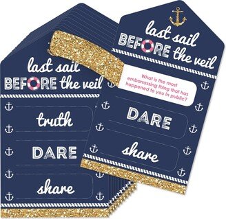 Big Dot Of Happiness Last Sail Before The Veil - Party Game Cards Truth, Dare, Share Pull Tabs 12 Ct