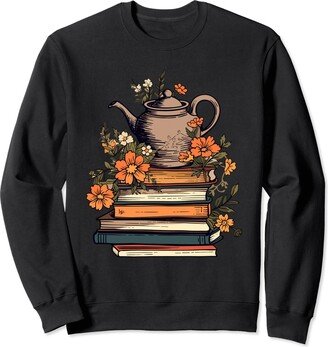 Teapot Cottagecore Accessories For Women Teapot Cottagecore Aesthetic Book Lover For Women Sweatshirt