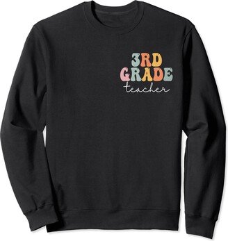 Bwili School Gifts Idea. 3rd Grade teacher Groovy Women First Day Of School Sweatshirt