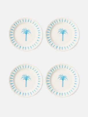 Set Of Four Hand-painted Ceramic Side Plates-AA