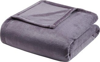 Gracie Mills Micro Light Blanket, Purple - King