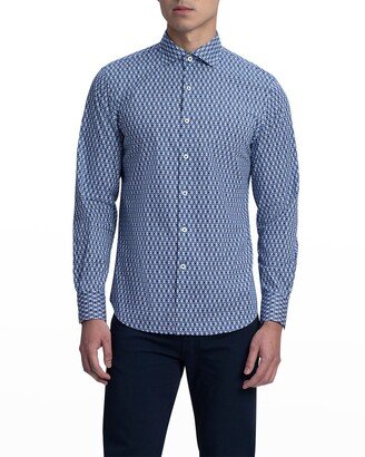 Men's Axel Shaped Comfort Stretch Sport Shirt - Bull's Eye