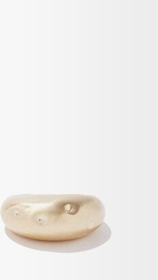Hammered 14kt Gold Dome Ring