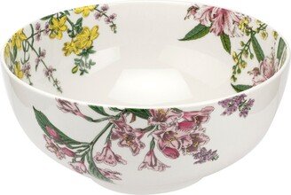 Stafford Blooms Serve Bowl - White/multi