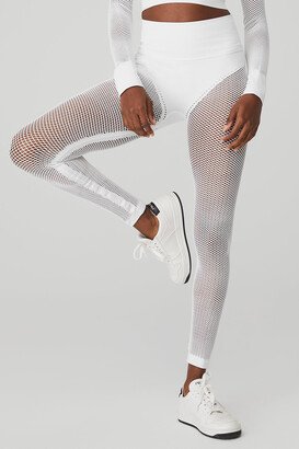 Seamless High-Waist 7/8 Limitless Open Air Legging in White, Size: 2XS |