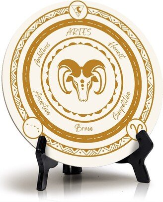 Aries Zodiac Circle Table Sign |