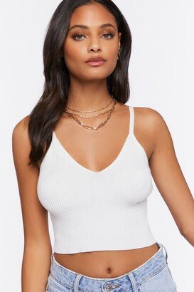 Sweater-Knit Cropped Cami