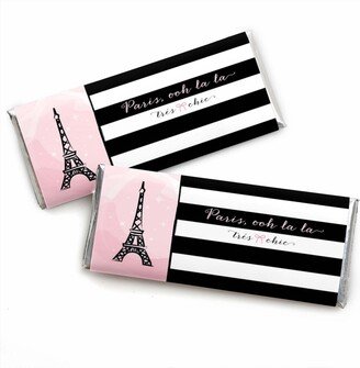 Big Dot Of Happiness Paris, Ooh La La - Candy Bar Wrappers Baby Shower or Birthday Party Favors 24 Ct