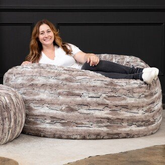 5 Foot Saxx Bean Bag Chair for Adults - Synthetic Fur