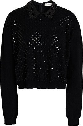 Embellished wool and cashmere-blend sweater