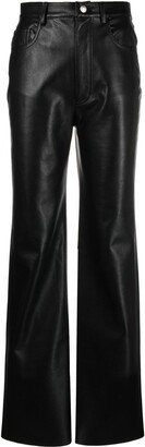 Straight-Leg Faux-Leather Trousers-AC