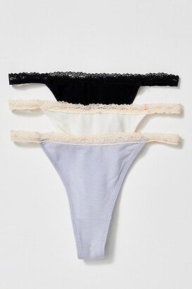 Care FP String Thong 3-Pack Undies by Intimately at Free People