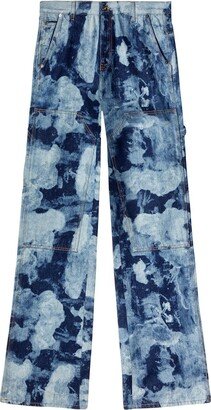 RMD Landscape-print wide-leg jeans
