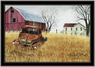 Granddad's Old Truck by Billy Jacobs, Ready to hang Framed Print, Black Frame, 33 x 23