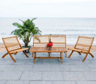 Outdoor Blaze 5-Piece Acacia Wood Coffee Set.