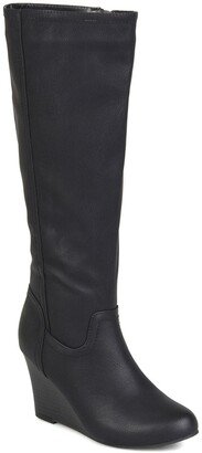 JOURNEE Langly Wedge Heel Tall Boot