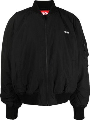 Logo-Print Zip-Up Bomber Jacket-AC