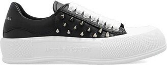 Deck Spike-Stud Lace-Up Sneakers