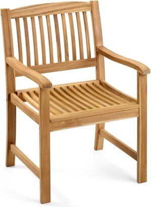 Pebble Lane Living Santorini Grade A Teak Patio Dining Chair