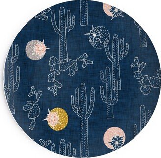 Salad Plates: Cactus - Indigo Salad Plate, Blue