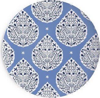 Salad Plates: Conway Paisley - Cobalt And Navy Salad Plate, Blue